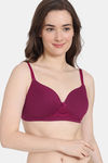 Zivame Padded Non Wired 3/4th Coverage Backless Bra - Beet Red — thumbnail 3